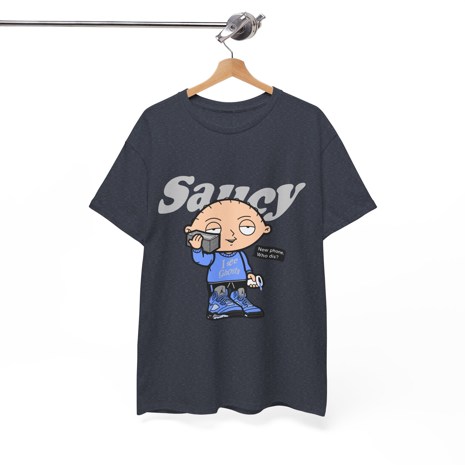 Saucy Unisex Heavy Cotton Tee – Fun Graphic Shirt for Casual Wear