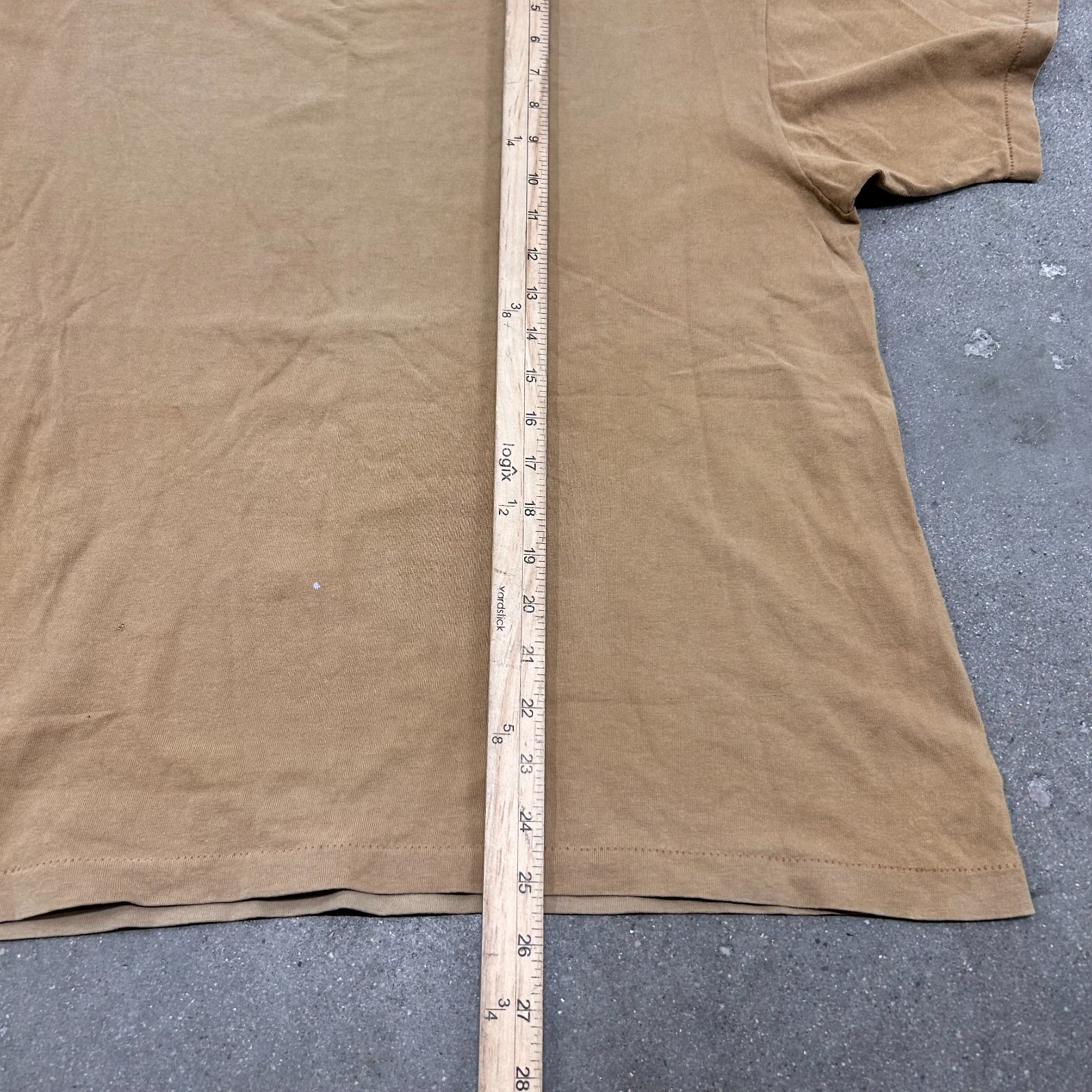 Vintage 90s Brown Grunge Single Stitch Faded Paper Thin Tee T Shirt sz Large gallery