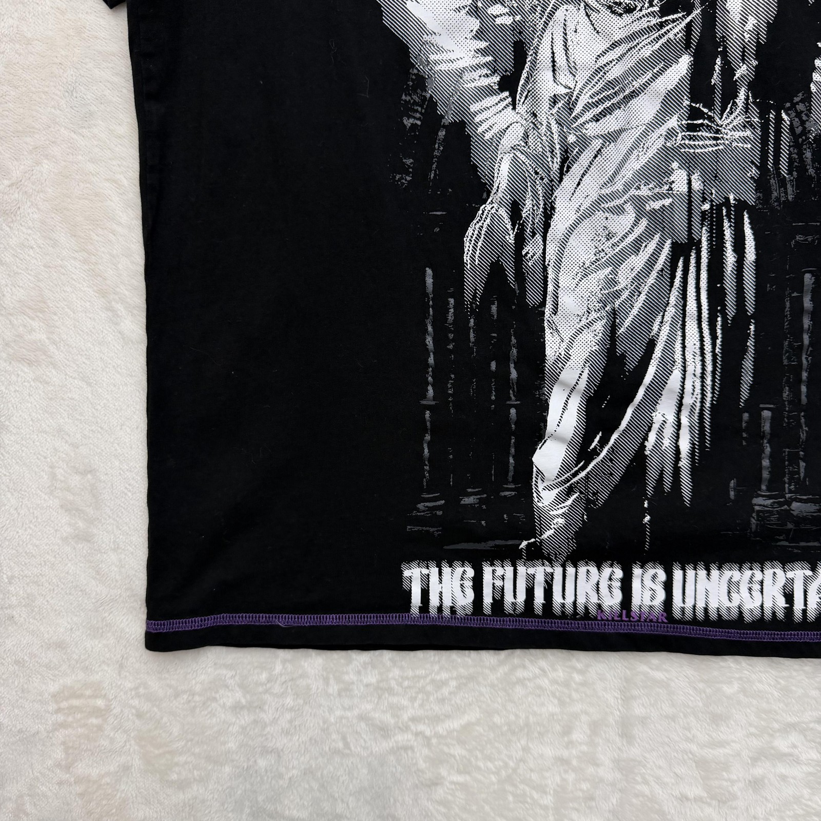 Killstar Shirt Mens Large Black Purple Angel Graphic Gothic Metal Streetwear gallery