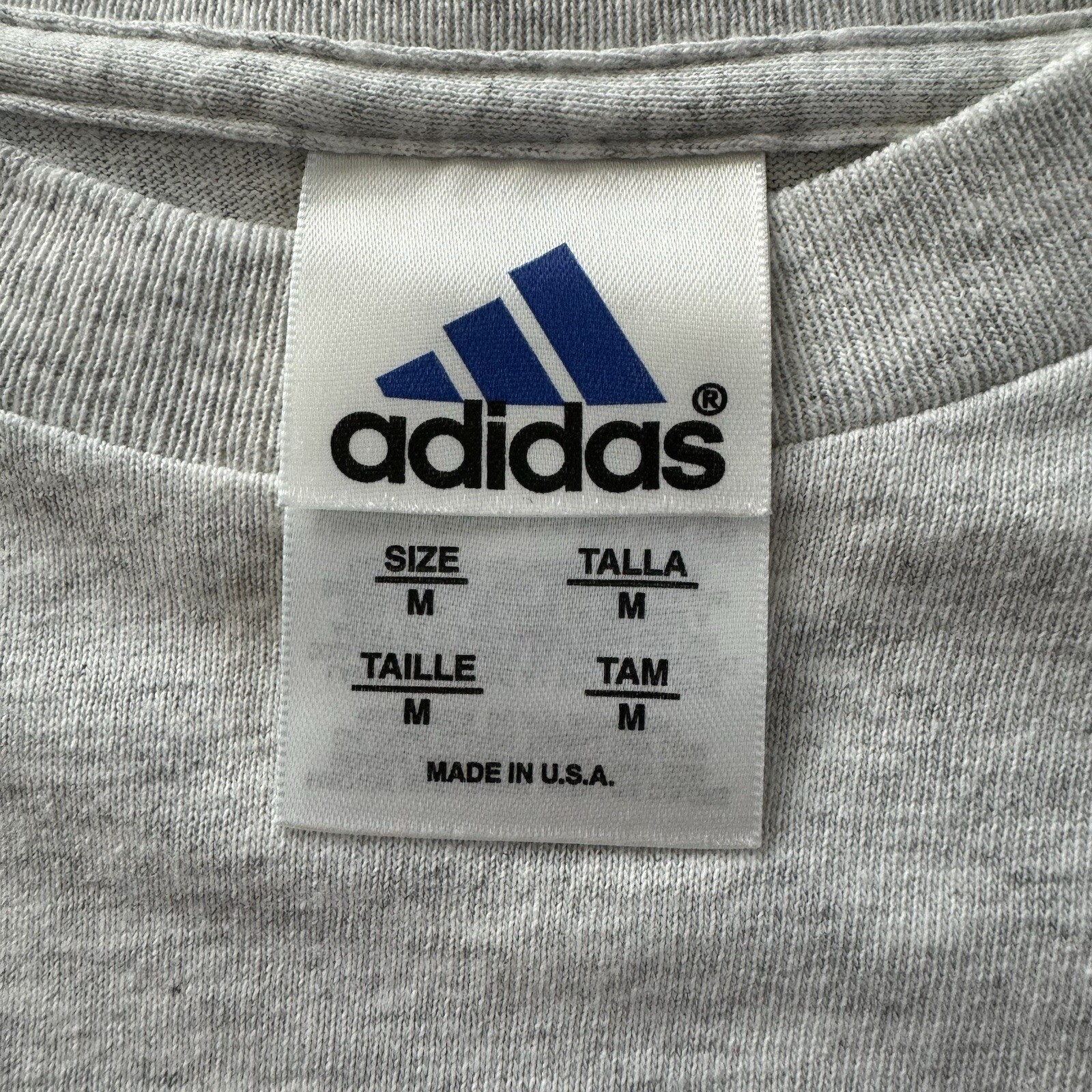 Adidas Vintage 2000's Boys Teens Medium T-Shirt Gray Grey LS Adidas Graphic gallery