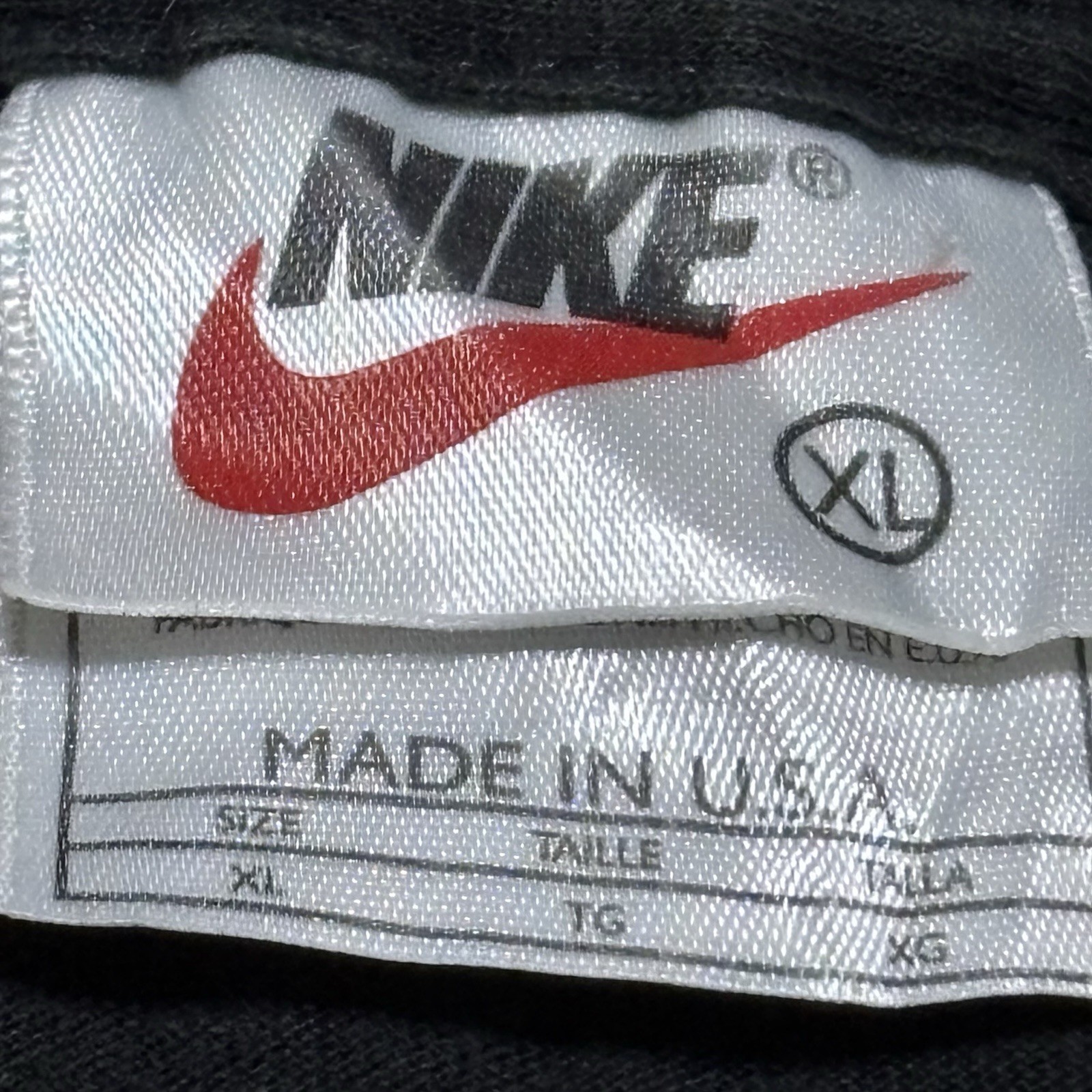 Vintage Y2K 80s 90s Made In USA Nike Flight Basketball Black T Shirt Mens XL gallery