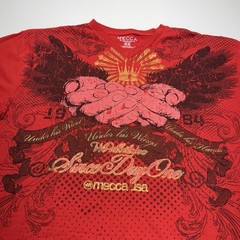Mecca Y2K Under His Wings Punk Logo Mens T-Shirt 4XL Red Grunge Streetwear
