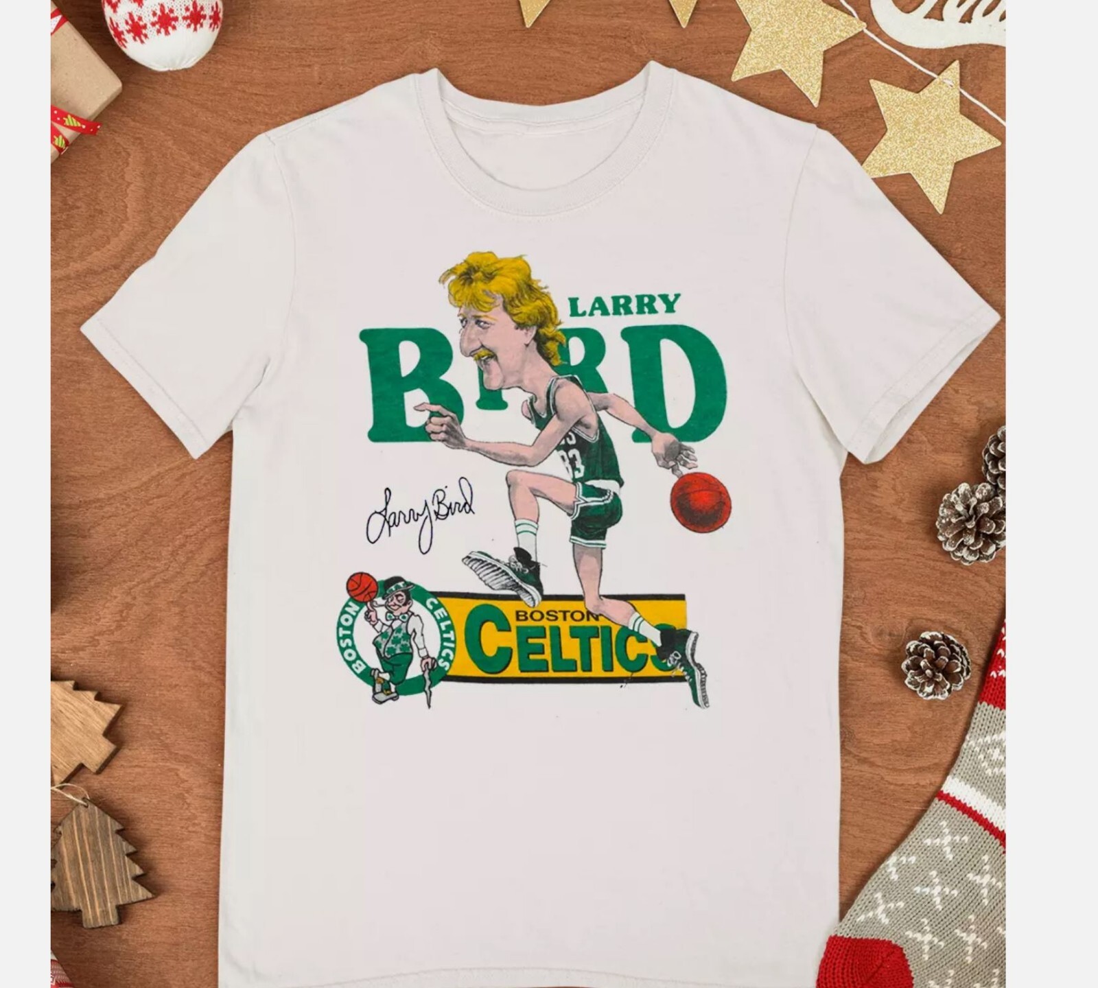 Larry Bird Vintage 1980s Boston Black Men S-2345XL T-shirt gallery