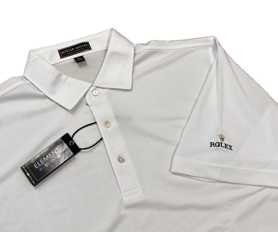 *** Rolex New Peter Millar Golf / Tennis Shirt Men’s Low Key Mens XL New ***