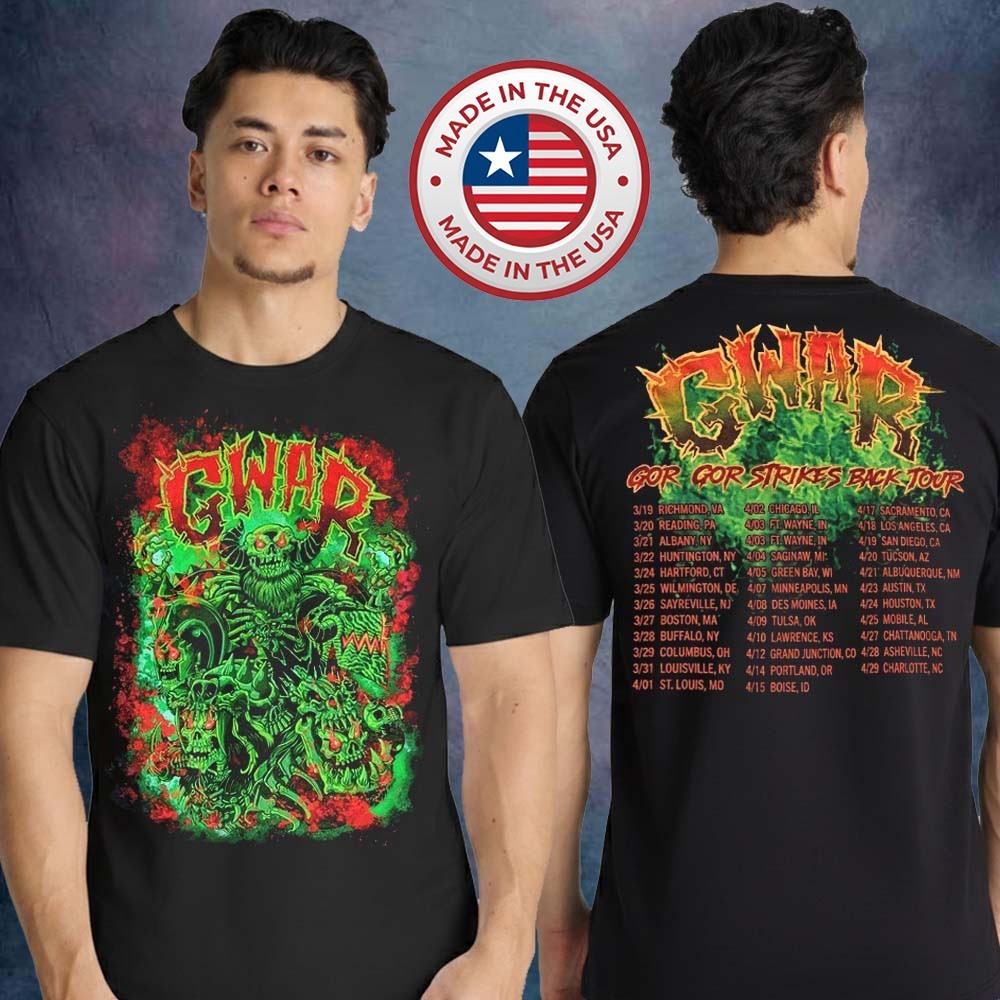 GWAR Gor Gor 2026 Tour Double Sided Unisex T-Shirt