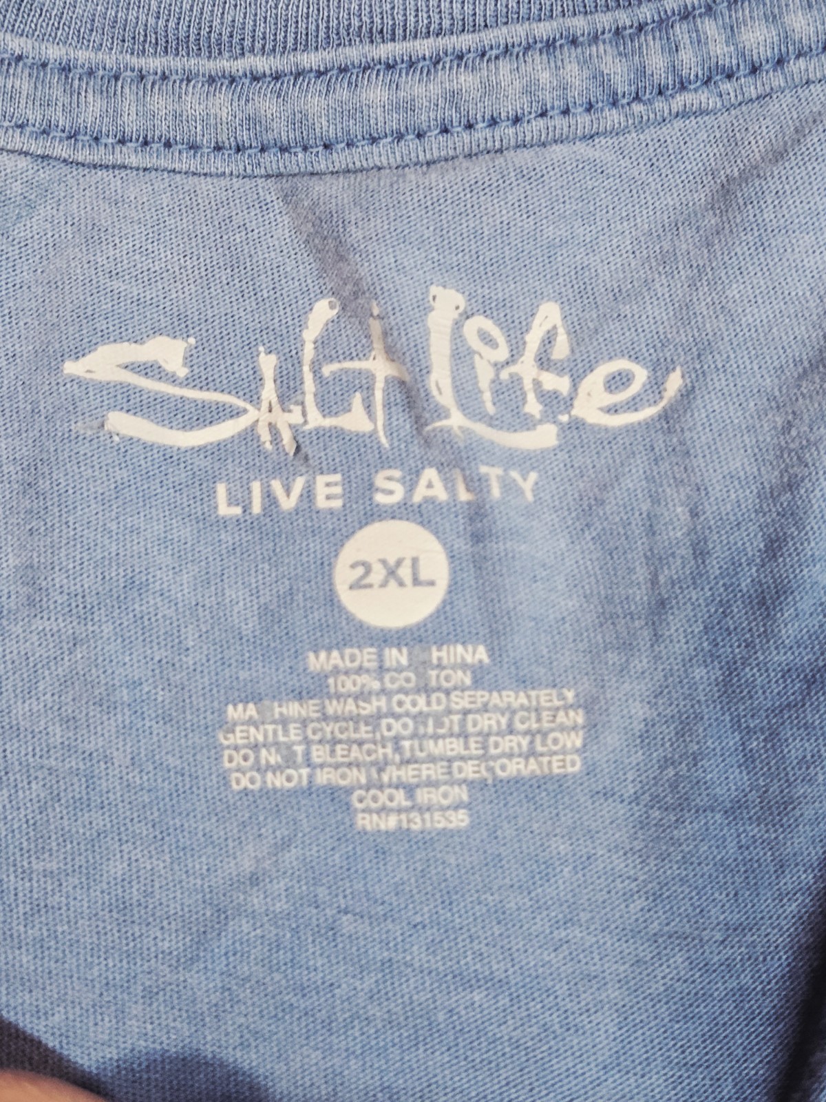 Salt Life 2XL Men's Short Sleeve Blue Shirt Surfboard Beach Life Outdoor Cotton gallery