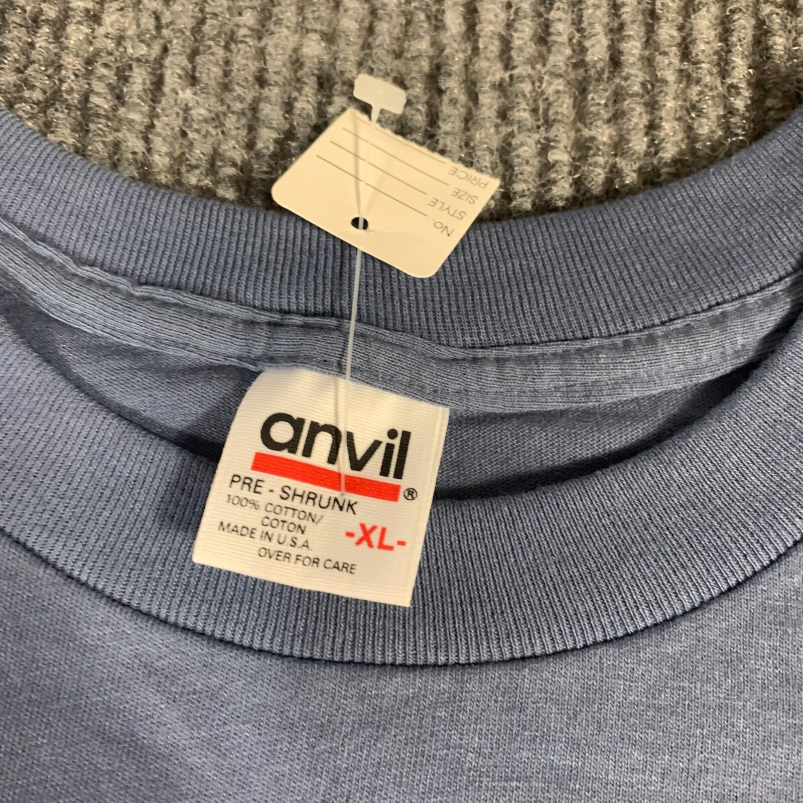 VTG Anvil T Shirt Mens Extra Large XL Blue Single Stitch Cape Cod Dolphins New gallery