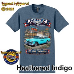 Route 66 100 Year Centennial, 1955 Chevy Nomad Bel Air, Custom Made T-Shirt