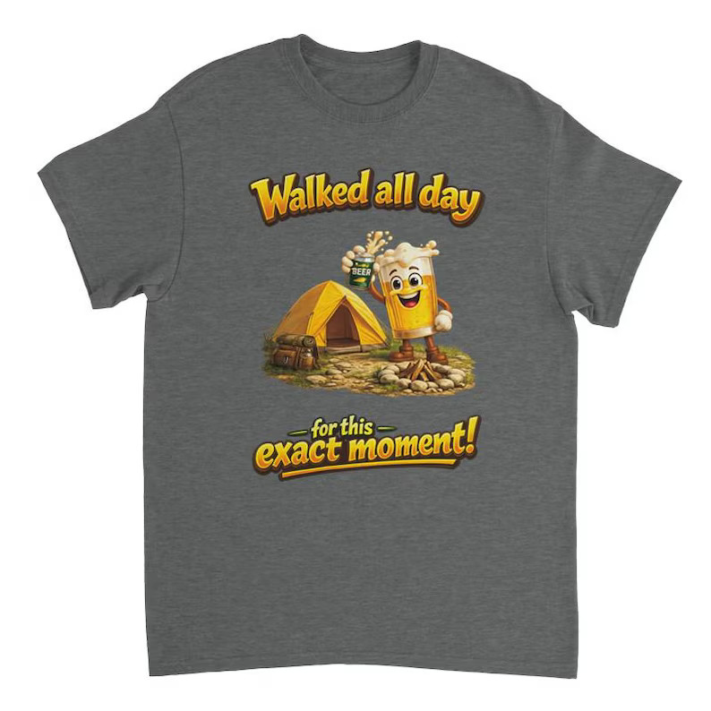 Funny Hiking Beer Camping Outdoor Adventure Gildan Tee Shirt gallery