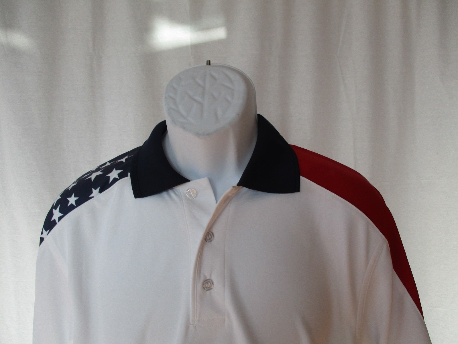 American Flag Polo Golf Premium Shirt - Stars & Stripes - Men’s Sizes S-3XL New gallery