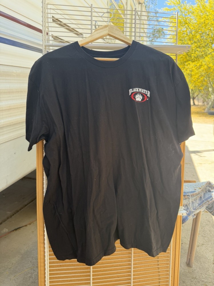 Authentic Collectors Militaria Men’s Blackwater Black Cotton T-Shirt 2XL Regular
