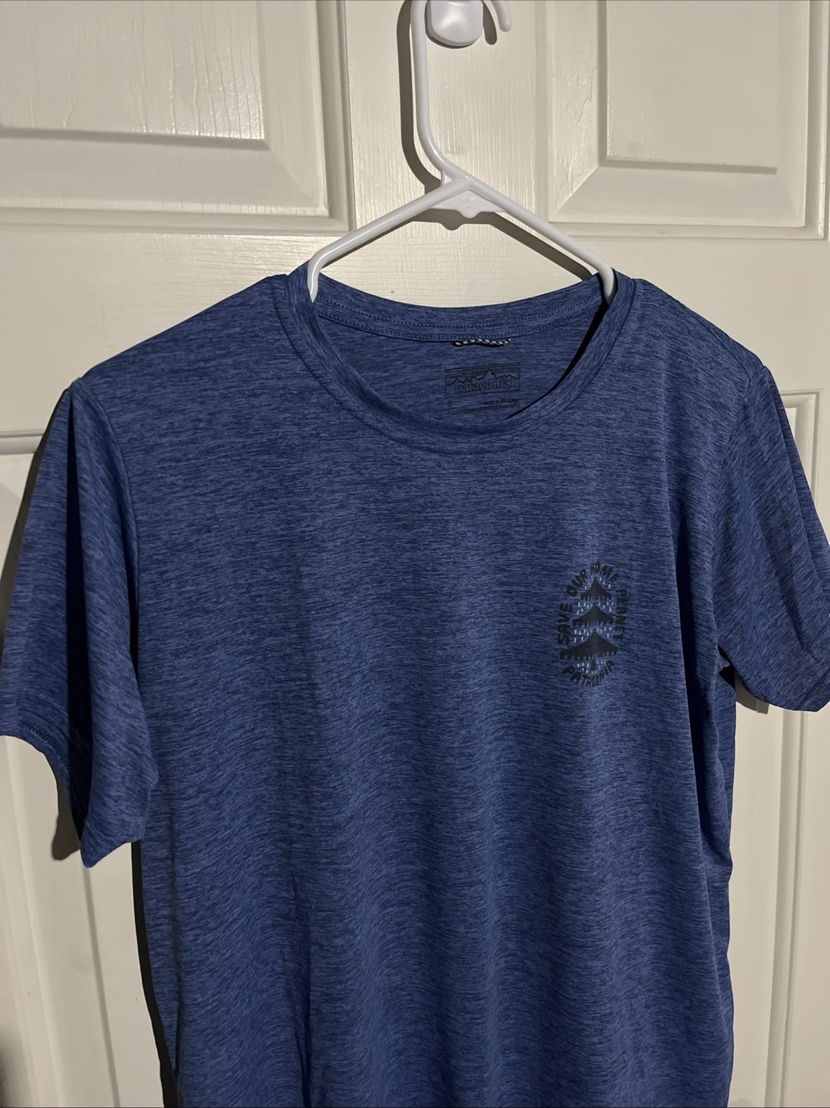 Patagonia Save Our Home Planet Graphic T Shirt Blue Mens Size L Short Sleeve gallery