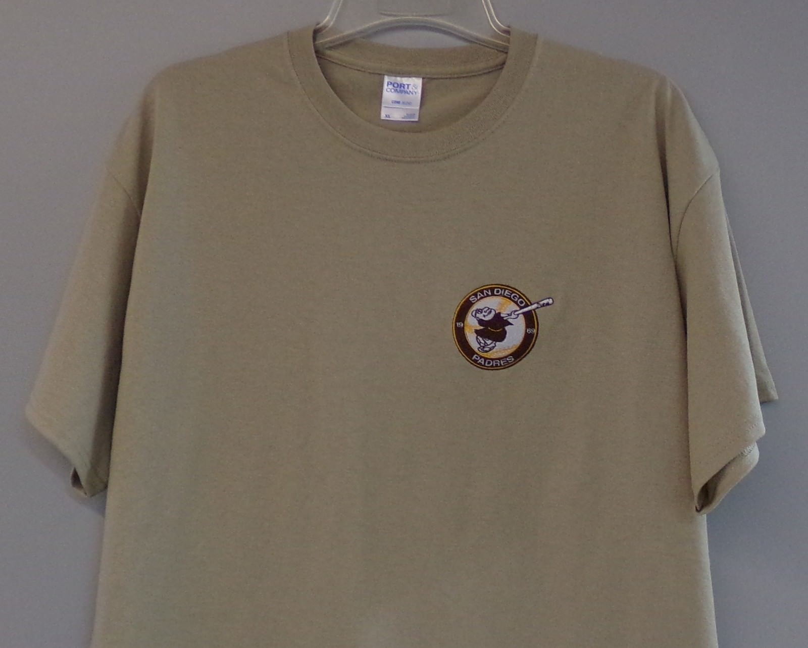 San Diego Padres 1969-1984 Swinging Friar Embroidered T-Shirt S-6X, LT-4XLT New gallery