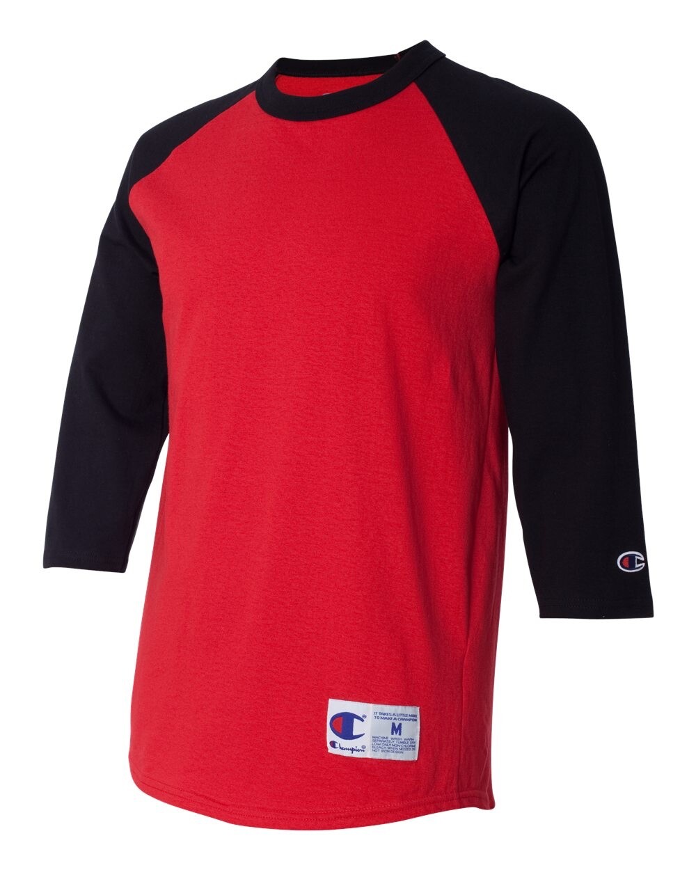 Champion Raglan Baseball Shirt Jersey Mens Tag-less T-Shirt 3/4 Sleeves NEW T137 gallery