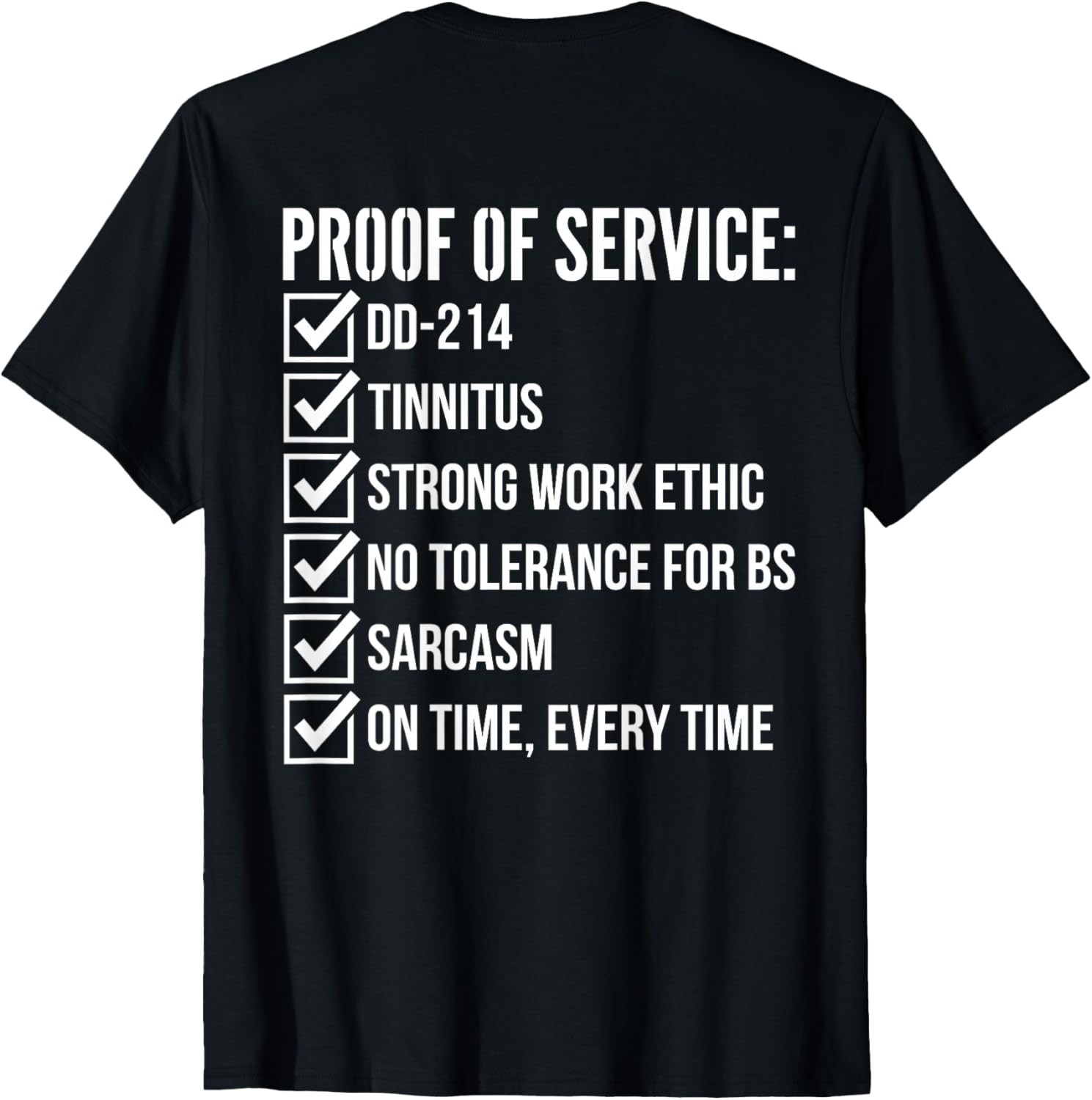 Proof of Service T for Military Veterans T-Shirt unisex T-Shirt gallery