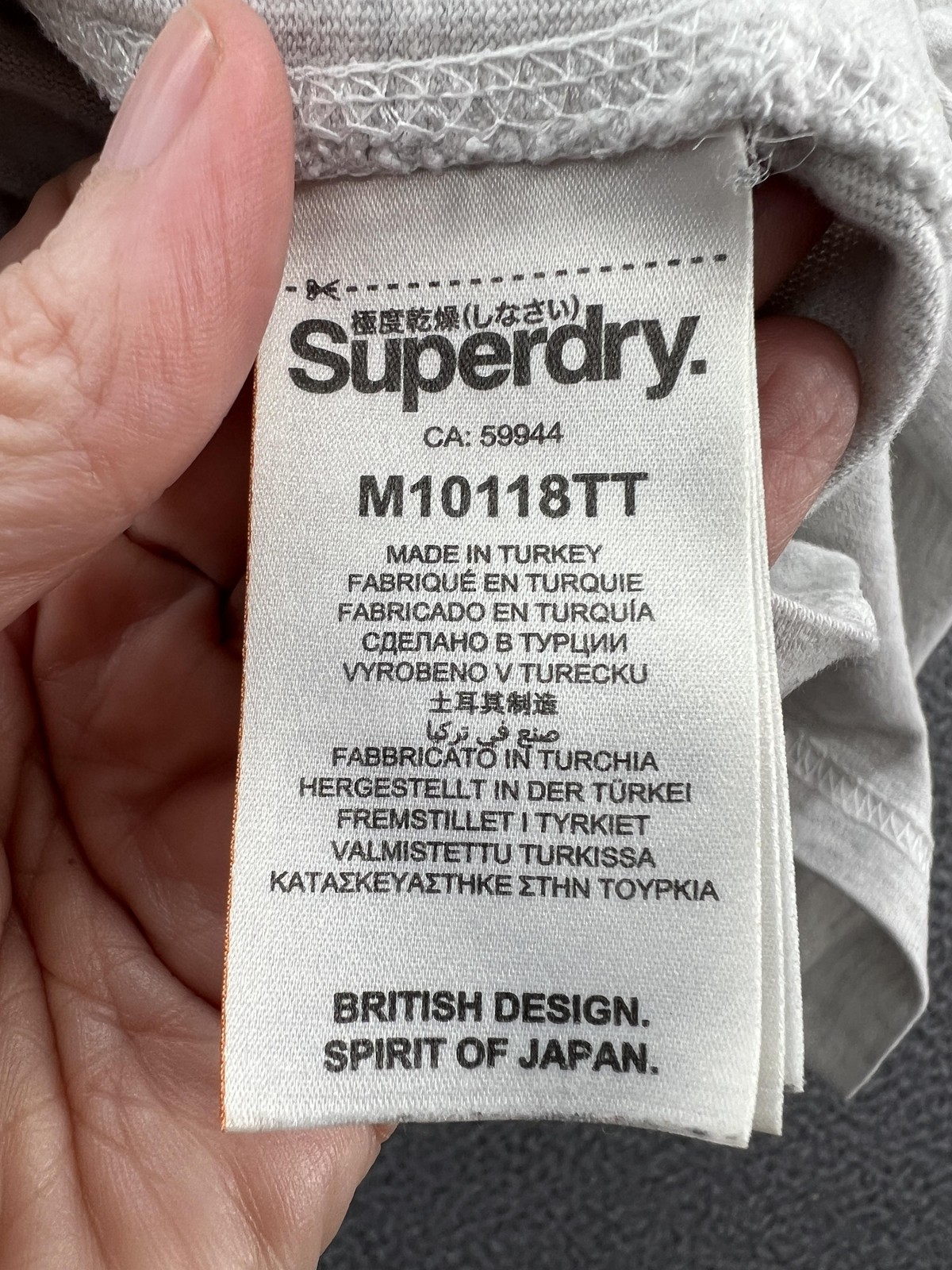 Superdry Shirt Mens Small Navy Gray Colorblock Graphic Tee Shirt Store Tokyo gallery