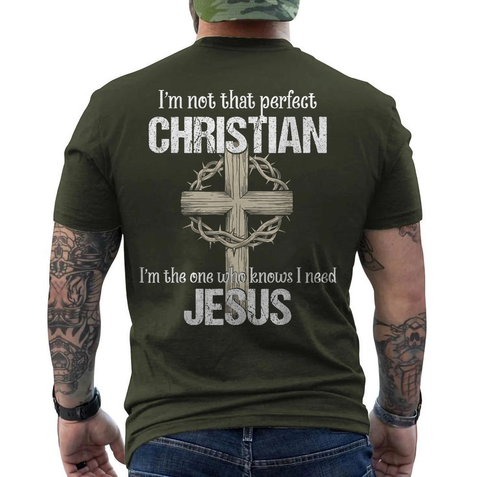 I Need Jesus T-Shirt Perfect Christian Cross Religious Faith Unisex Tee gallery