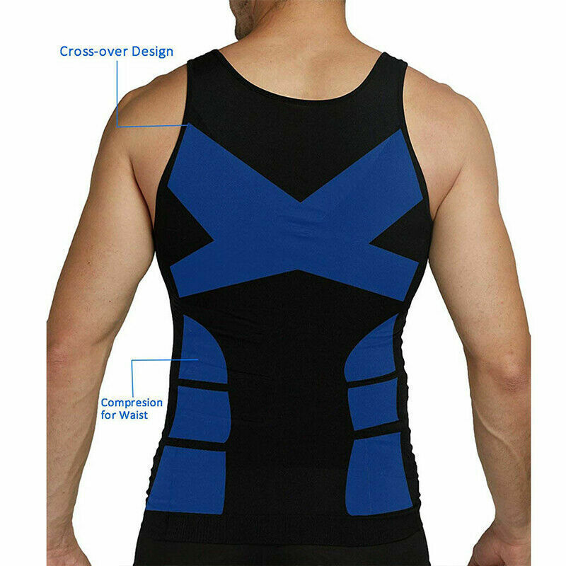 Men's Toning Vest Compression Shirt Tank Gynecomastia Belly Control Body Shaper gallery