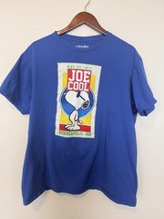 Peanuts Joe Cool Minneapolis MN May 27 1971 Graphic T Shirt XL Blue Snoopy
