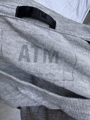 ATM Anthony Thomas Melillo Men Cotton T-Shirt Gray Short Sleeve Slub Tee L