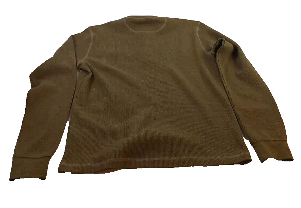 Blue Mountain Men’s Medium Green Henley Shirt – Long Sleeve Cotton/Poly Blend gallery