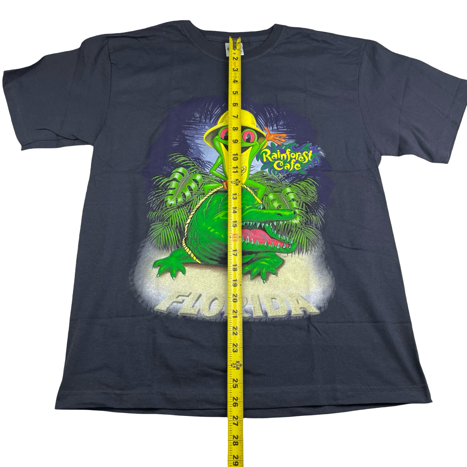 VTG Rainforest Cafe Men's Frog & Alligator S/S T-Shirt Black • USA • Medium gallery