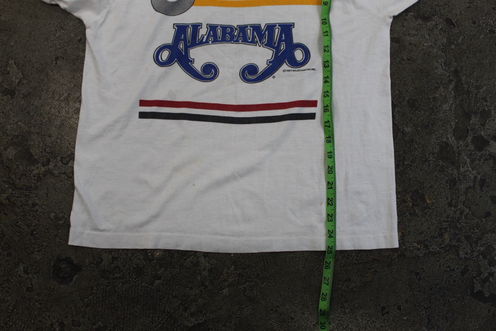 Vintage 1989 ALABAMA Just Us Country Band T Shirt White LARGE TeeJays Ringer gallery