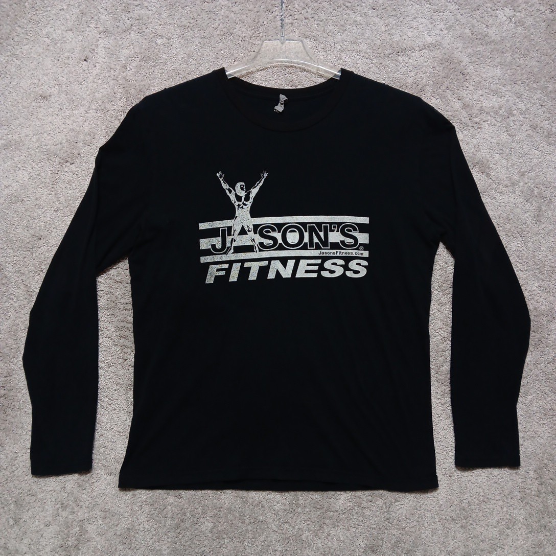 Jason’s Fitness T Shirt Mens Large Black Weight Gym Workout Active Mobile Al