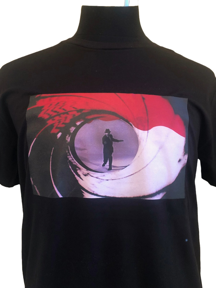 JAMES BOND 007 GUN BARREL LOGO BLACK COTTON TEE T SHIRT SEAN CONNERY M L XL NEW