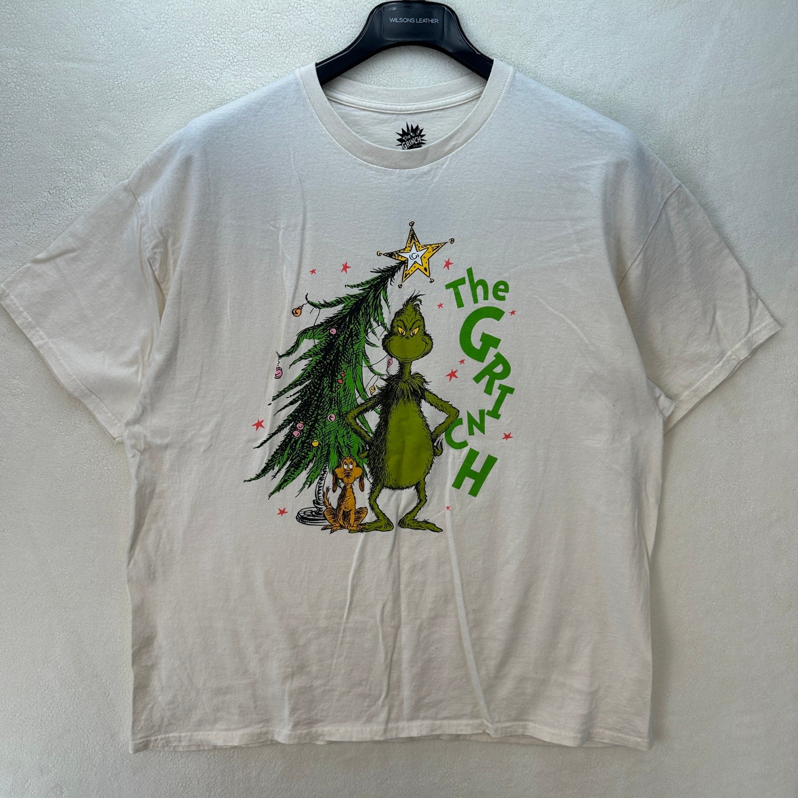 THE GRINCH T Shirt XL by Hybrid Apparel White Chirstmas Graphic gallery