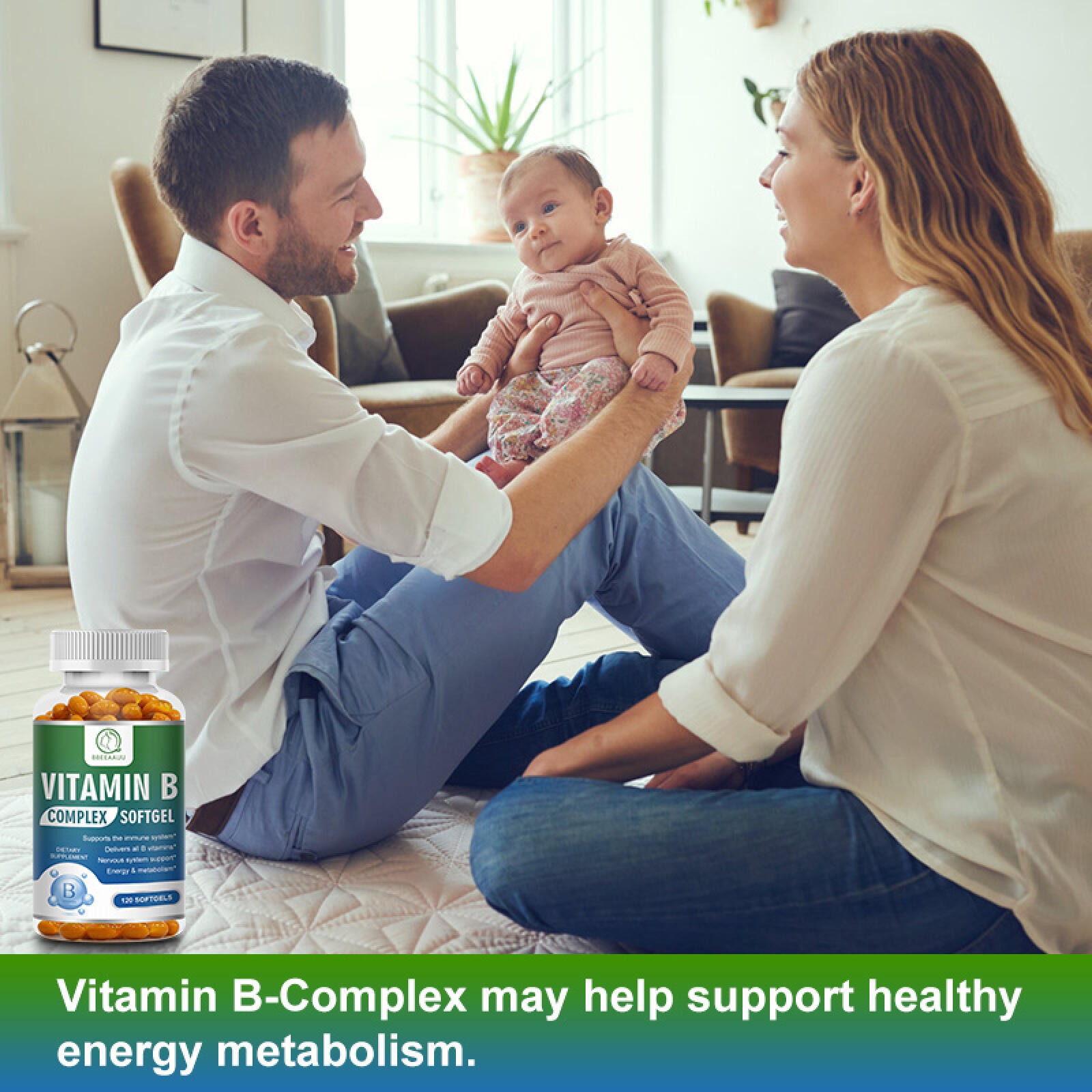 Vitamin B Complex Vitamin B Supplement – B-Complex Vitamins with B12, B6, B9
