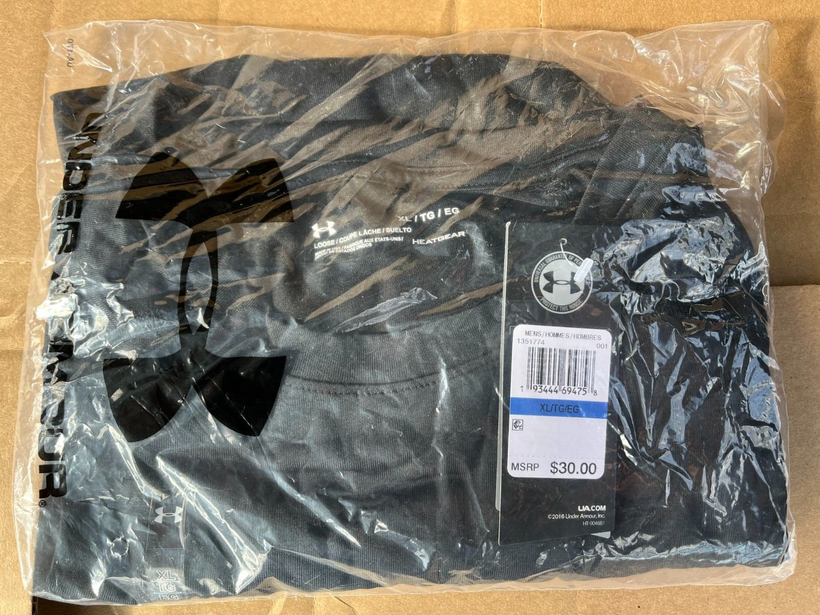 Under Armour USA MADE Black Tac Tech Polyester Tactical T-Shirt 1351774 gallery