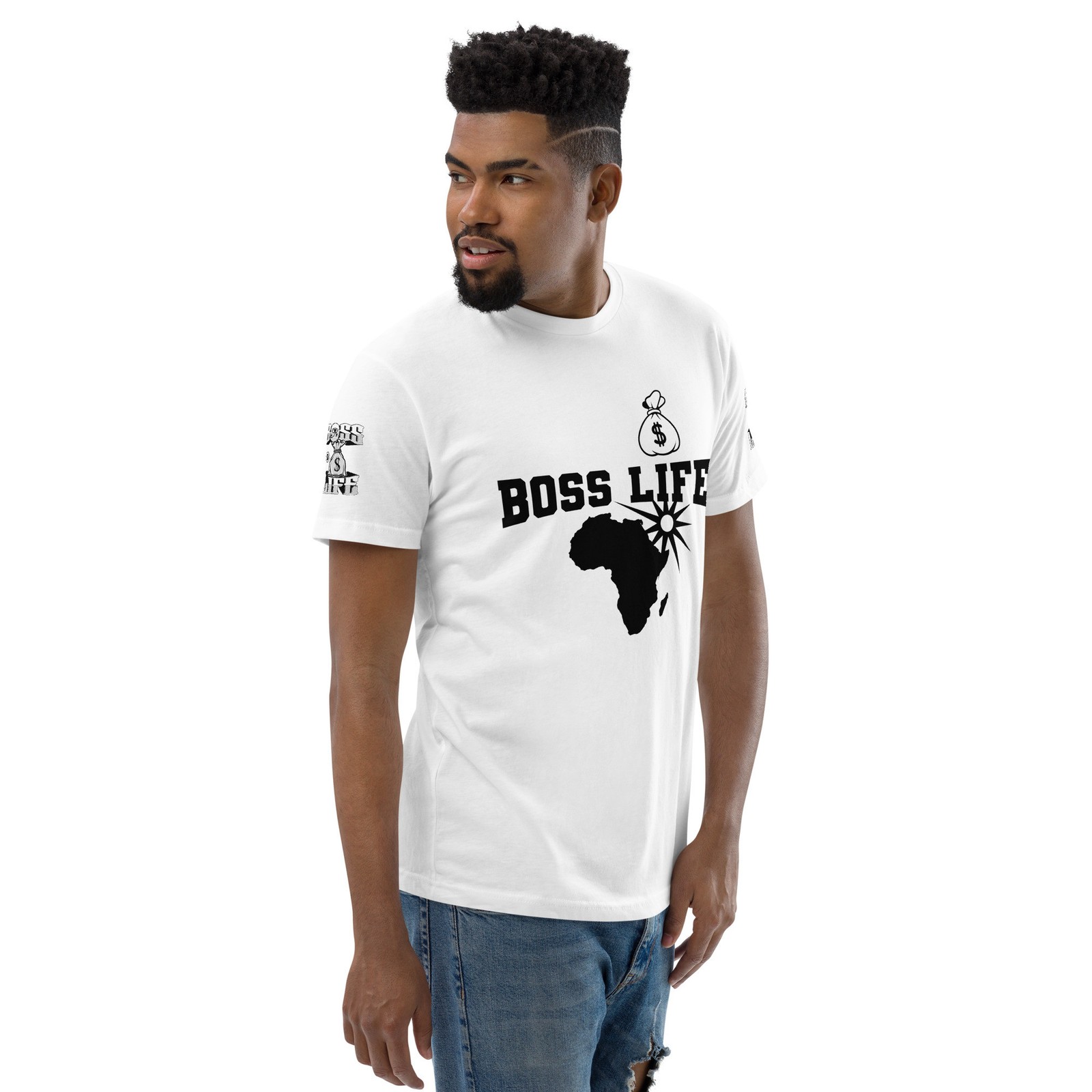 Boss Life African Money, egyptian pharaoh back Short Sleeve T-shirt gallery