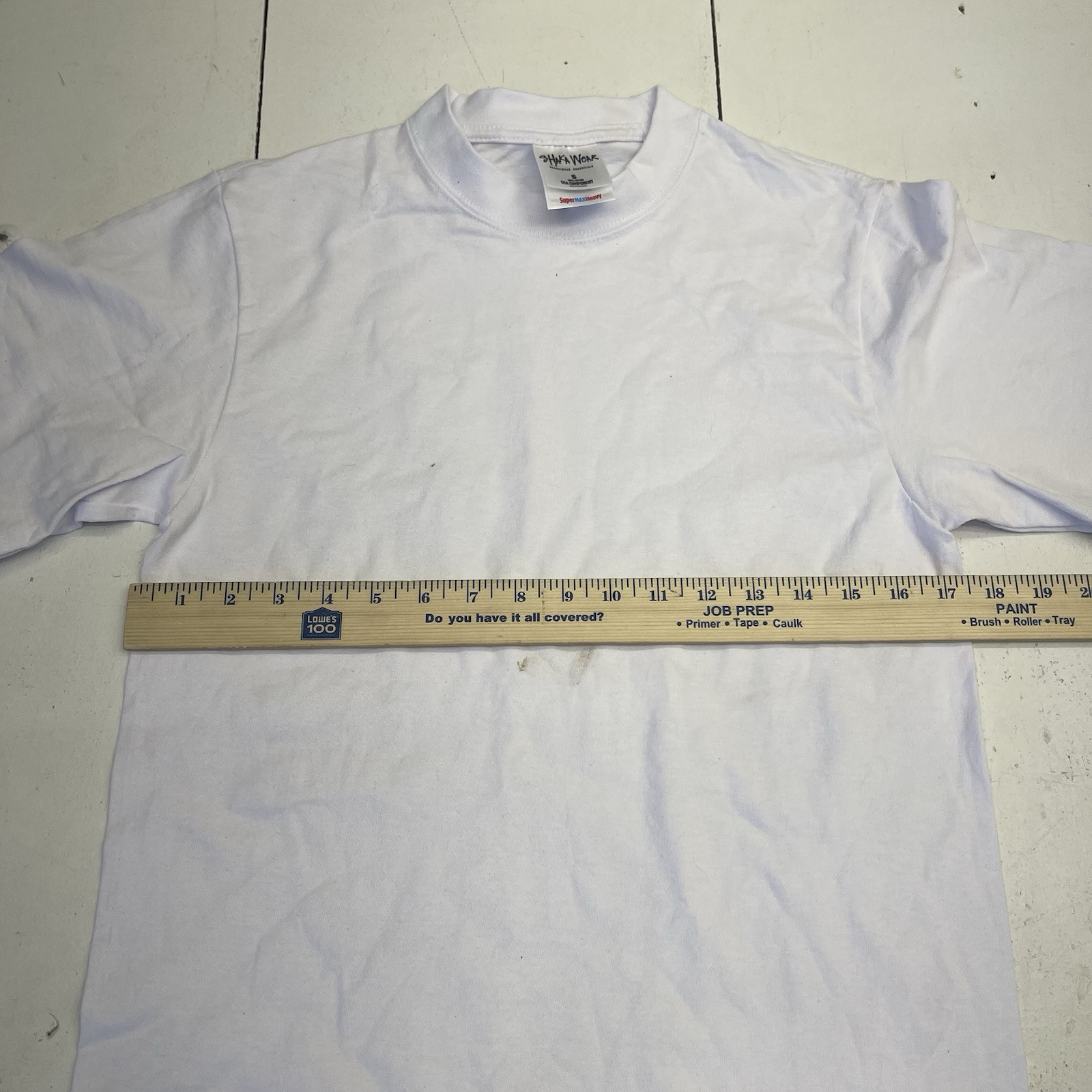 Shaka Wear Super Max Heavy White Short Sleeve T Shirts 5 Pack Mens Small Defects gallery