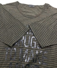 LAD MUSICIAN Striped print long-sleeved T-shirt brown