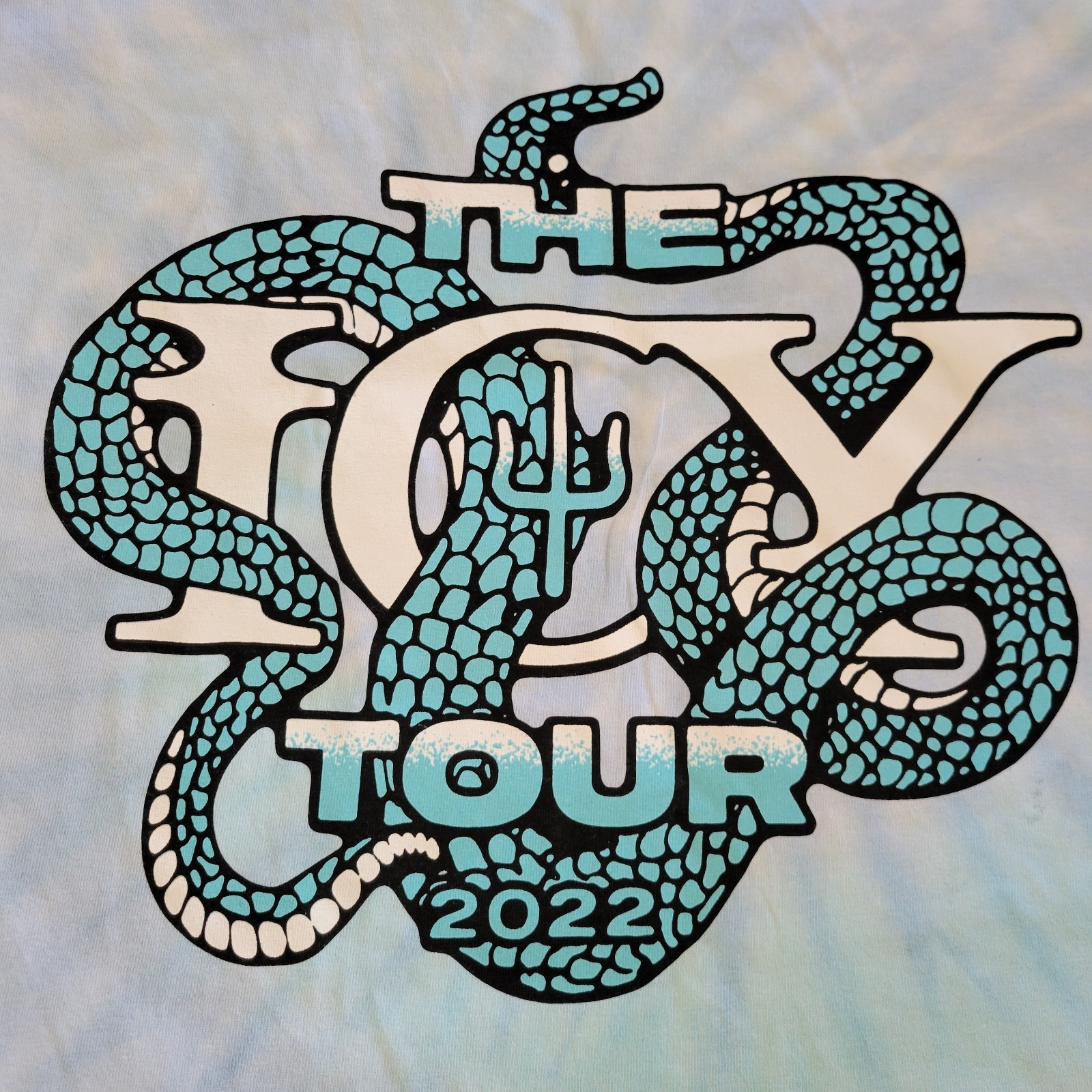 Twenty One Pilots Group band T Shirt Icy Tour Baby Blue + White 2022 Rare Size L gallery