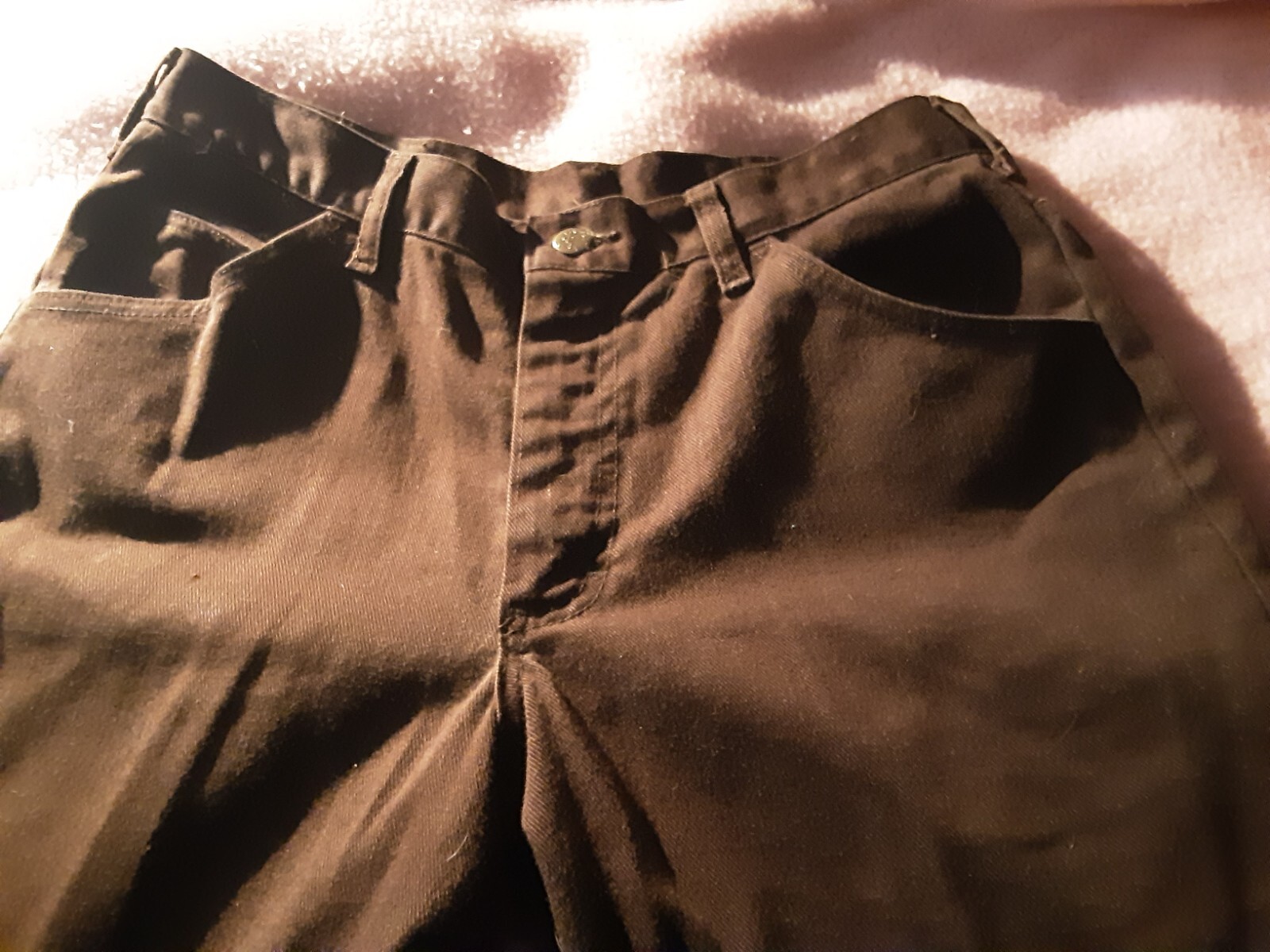 Lee Jeans, 32" x 29" petite, young adult, brown, vintage 80's, bootcut, M/F gallery