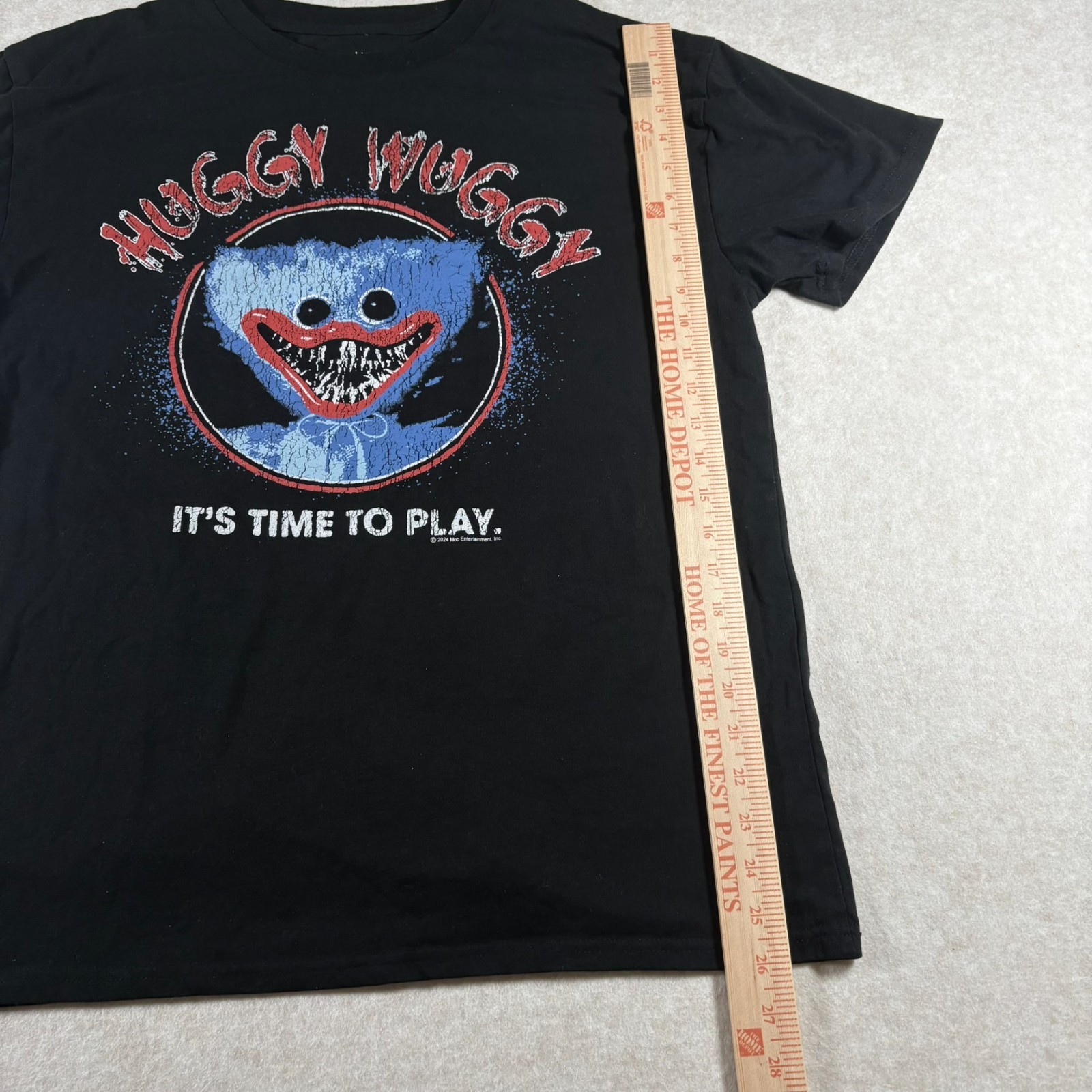 Huggy Wuggy Poppy Playtime T Shirt Mens Large Black Horror Game Tee gallery