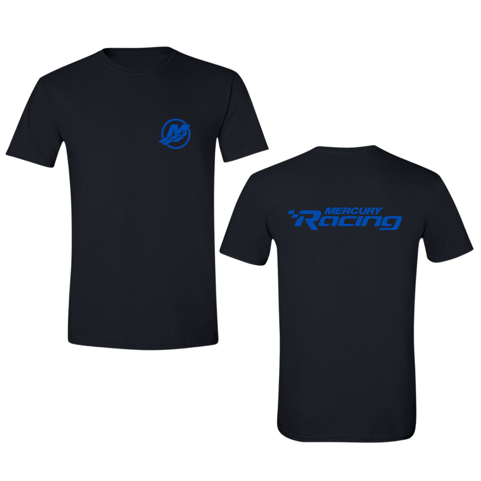 Mercury Mercruiser Boat outboard Racing T-Shirt Free Decal-MORE COLORS INSIDE!! gallery