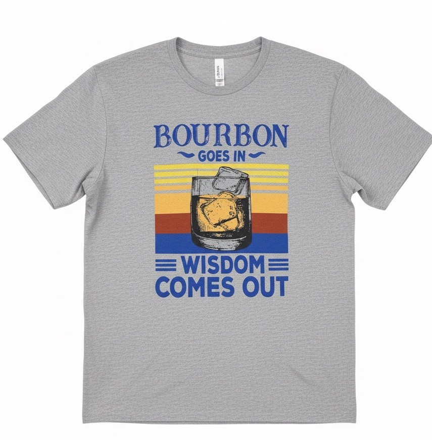 Men’s Graphic T Shirt Bourbon Lover Dad Gift Funny XL No Tags See Measurement gallery