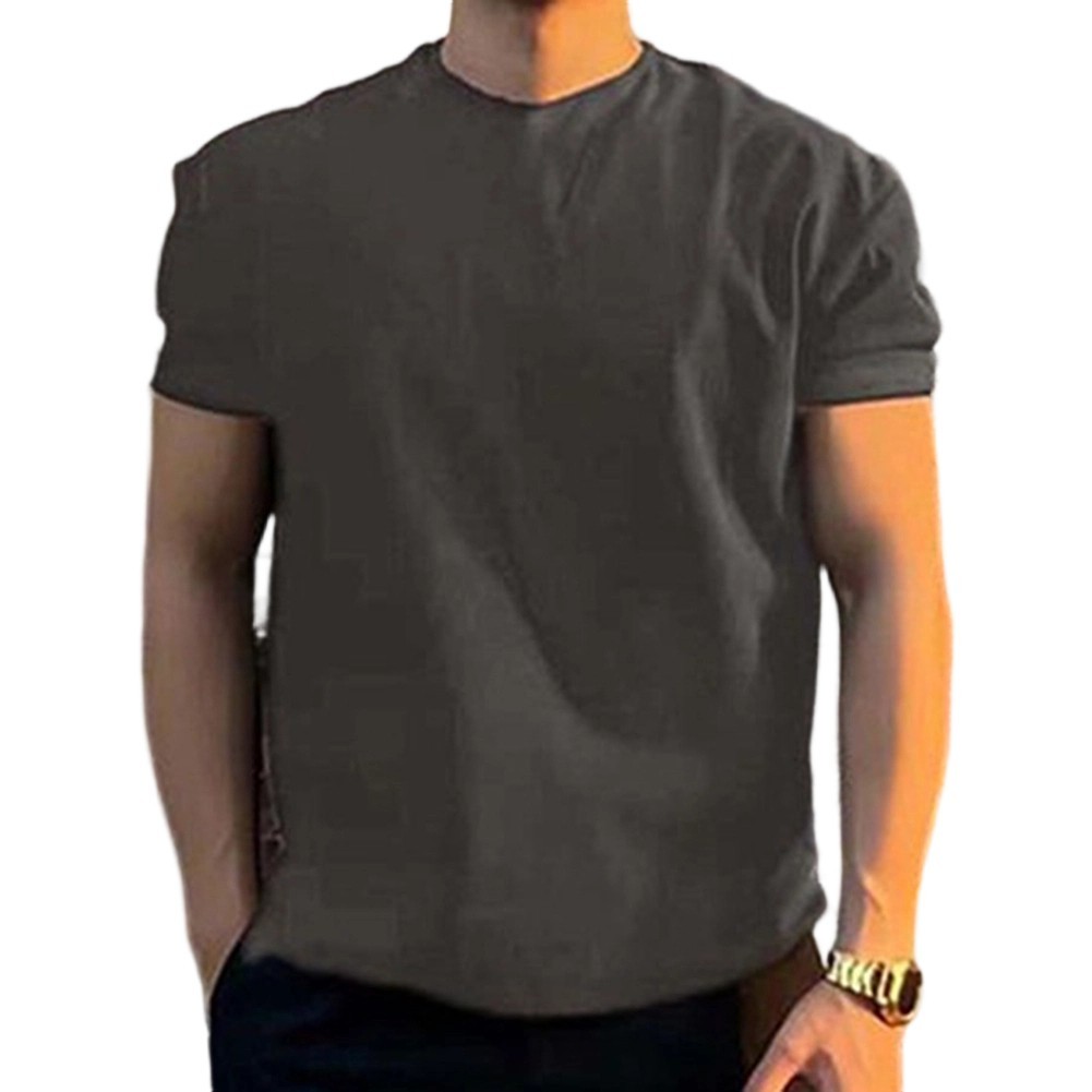 Gym Daily Wear Mens Loose Tee Round Neck Shirt 95% Polyester 5% Spandex gallery