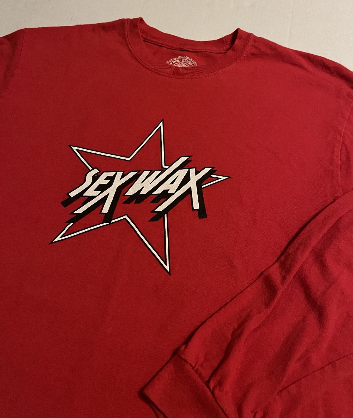 Mr Zogs Sex Wax Surf Board Wax Long Sleeve Red T-Shirt LARGE Beach Summer Ocean gallery