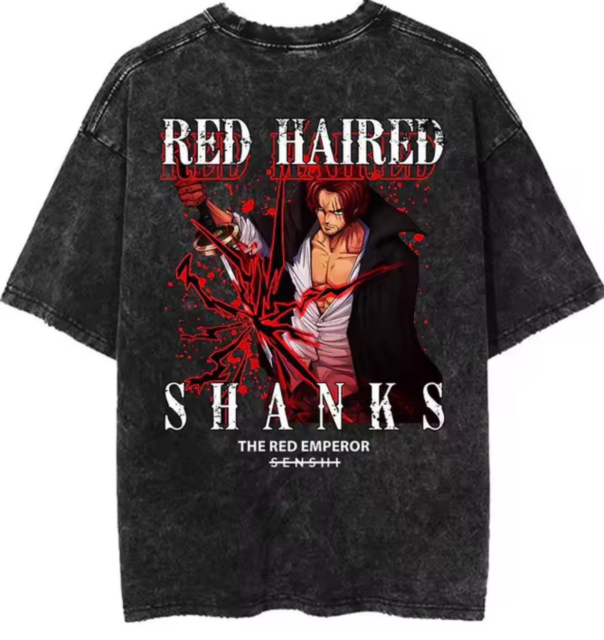 New One Piece Red Haired Shanks Emperor T-Shirt Unisex READ DESCRIPTION