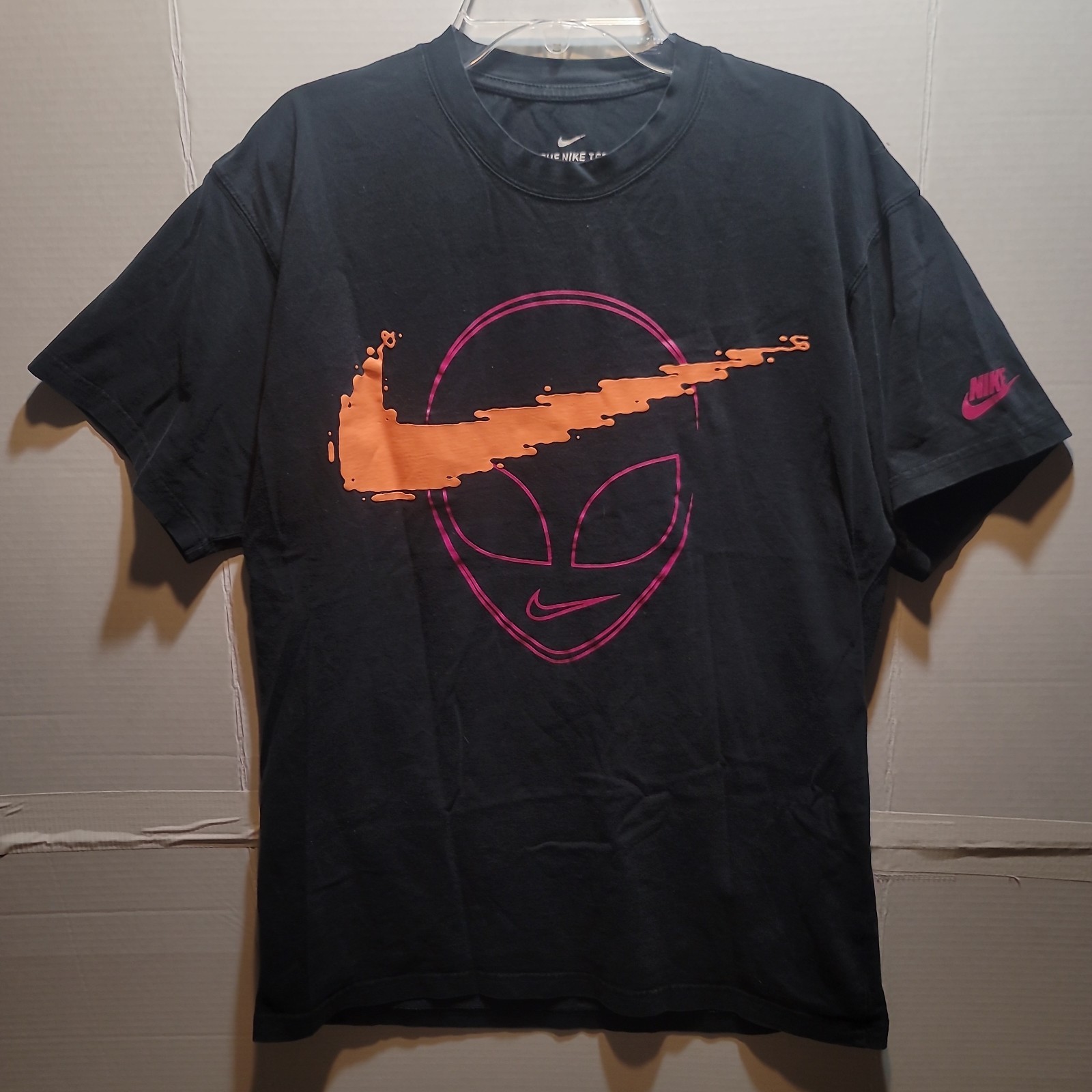 Nike Neon Big Alien Swoosh Double-Sided Graphic T-Shirt The Swoosh Is Out There gallery