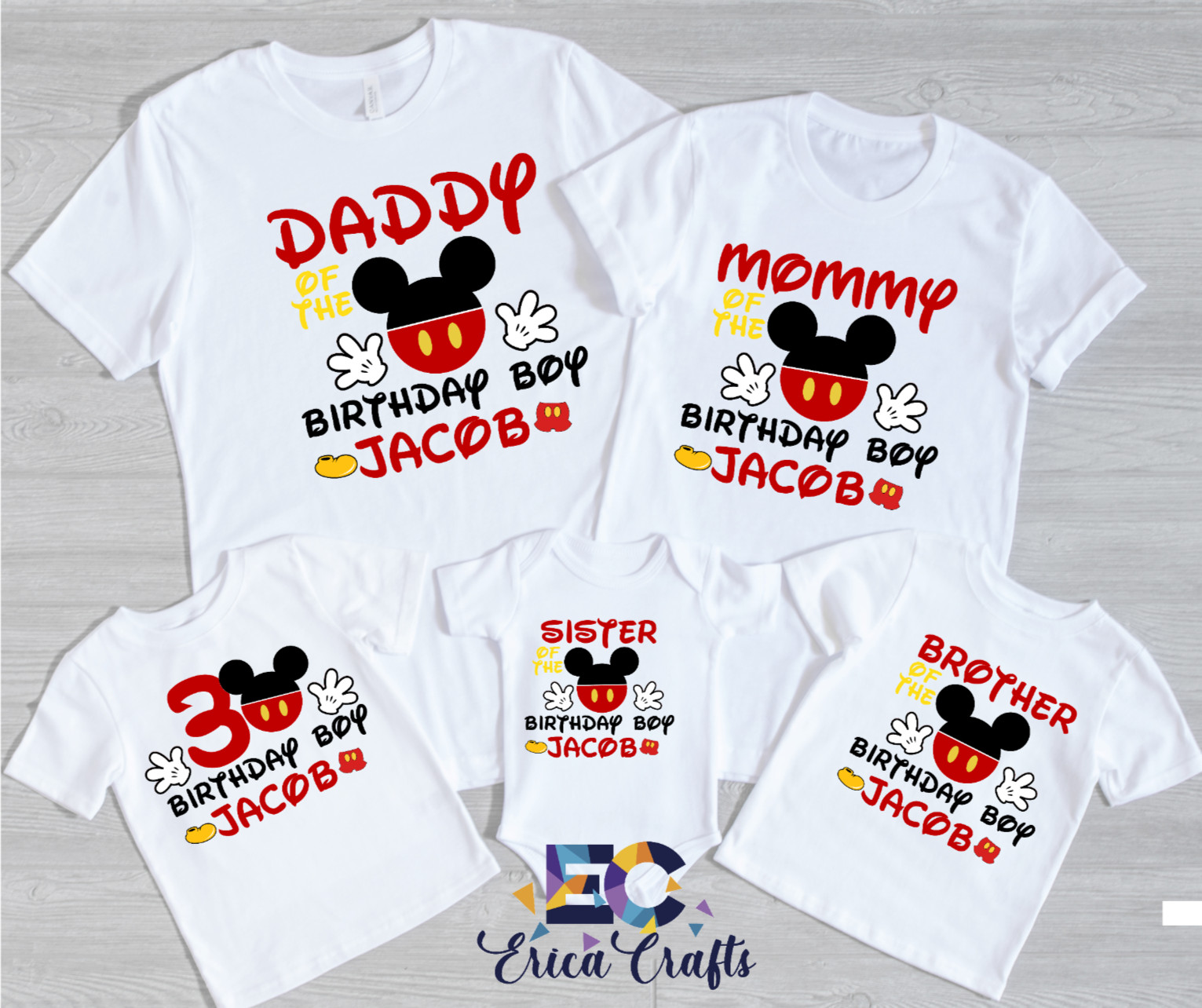 Mickey Personalized Birthday Shirt, Mickey Family tshirts gallery