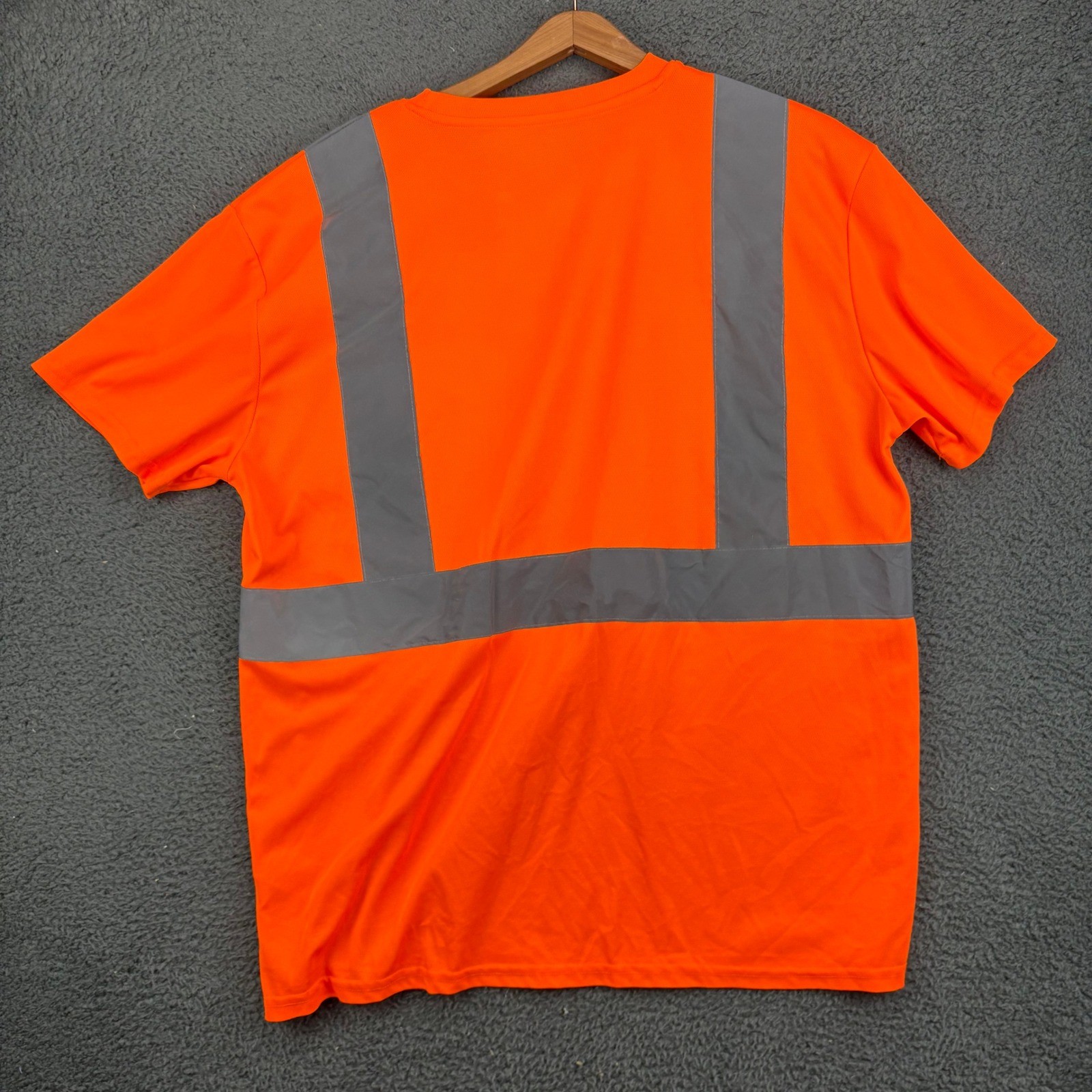 Arctic Quest Mens XL Orange High Visibility Reflective Safety Work T-Shirt gallery