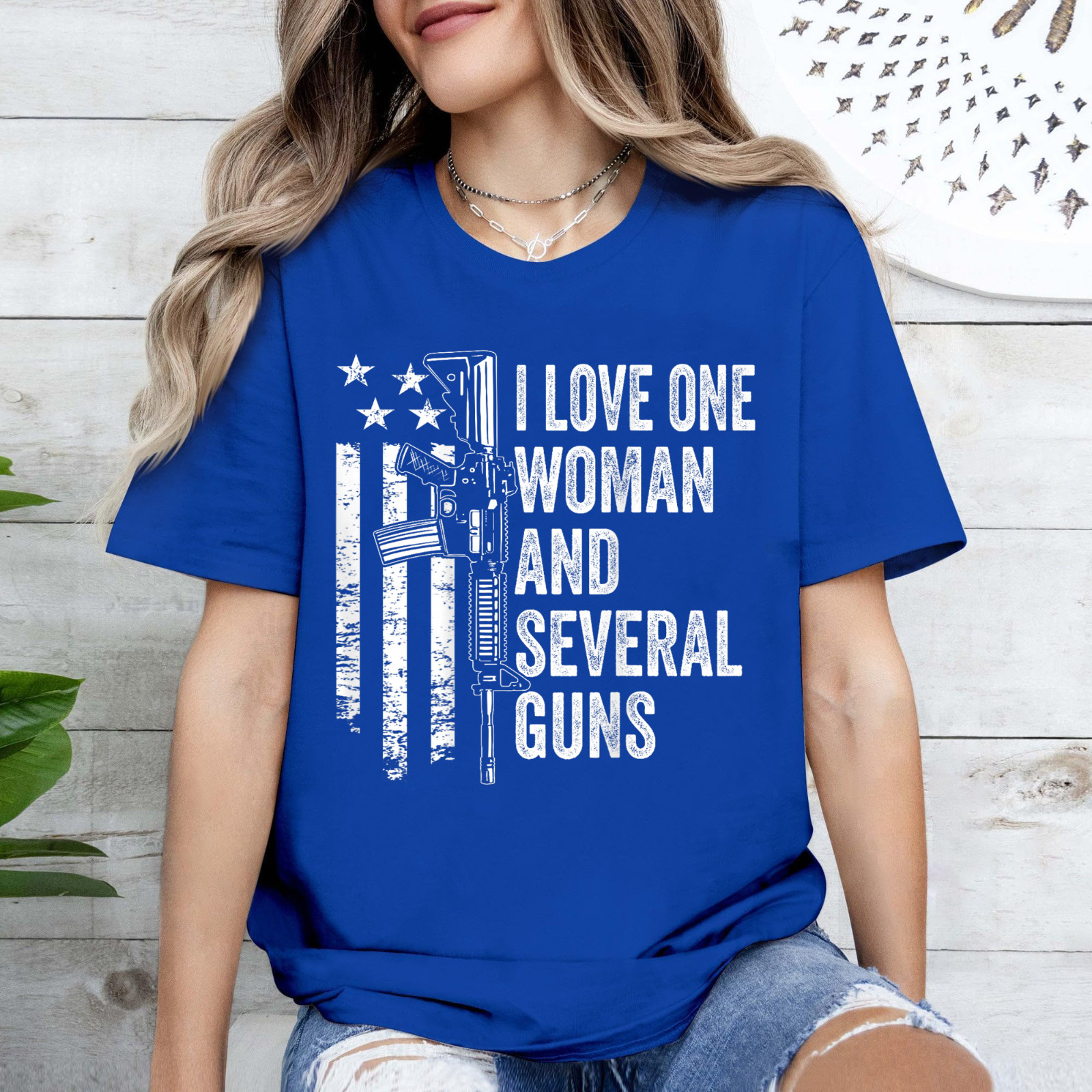 I Love One Woman And Several Guns - Husband Funny Mens Gun T-Shirt gallery