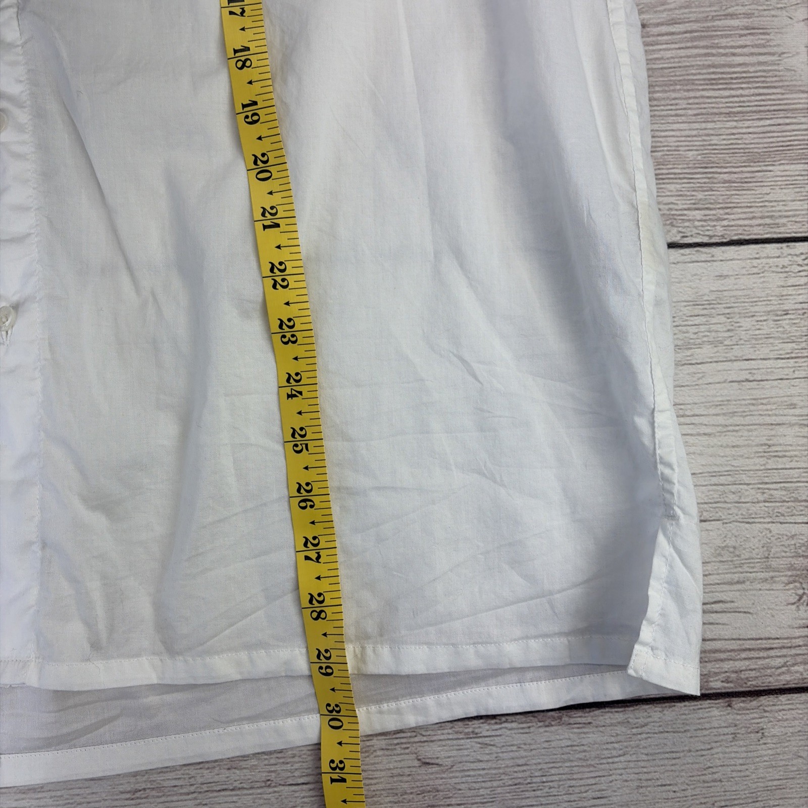 NWT Fisherman's Cove Men's Large Short Sleeve Cotton White Button Up Free Ship gallery