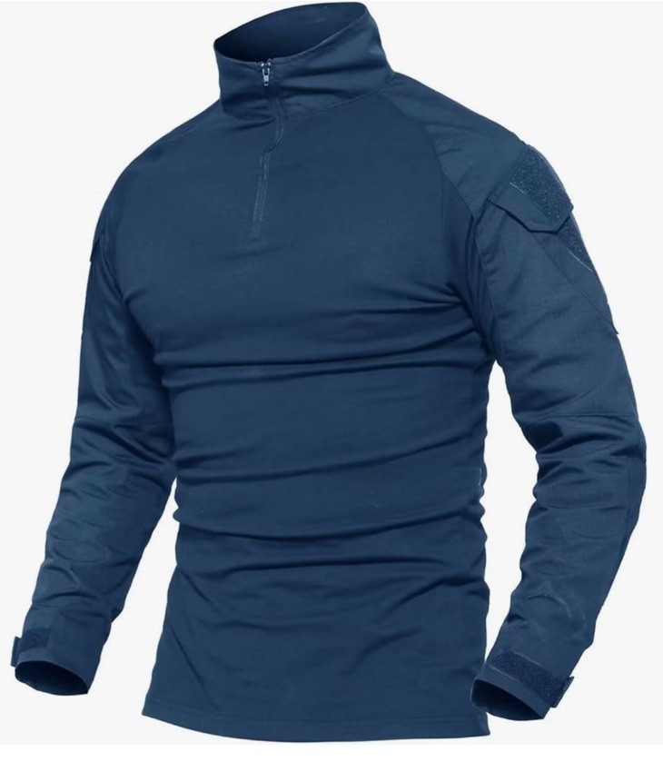 MAGCOMSEN Men's Tactical Military Shirts 1/4 Zip Long Sleeve Shirt Pockets M gallery