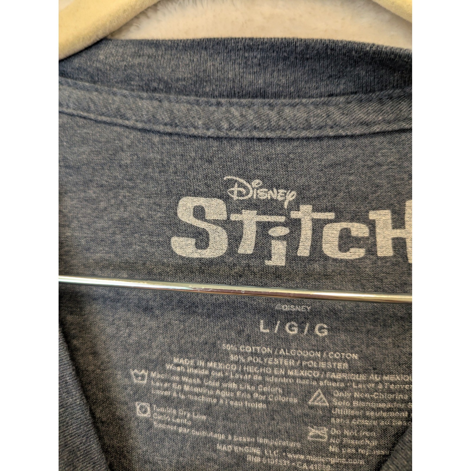 Disney Stitch Graphic T Shirt Mens Large L Gray Not Today Short Sleeve gallery